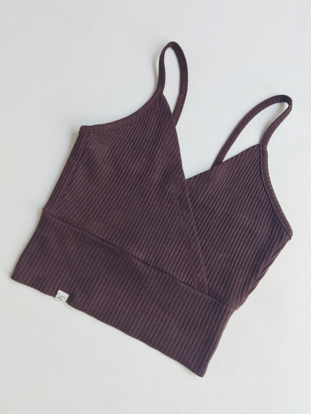 کراپ تاپ چپ و راستی بندی ـ Wrap-style crop top