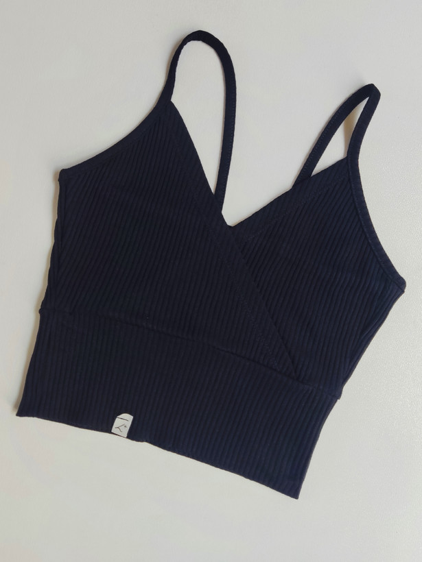 کراپ تاپ چپ و راستی بندی ـ Wrap-style crop top