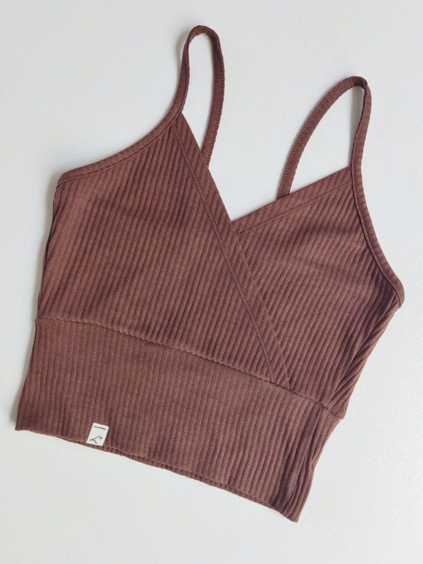 کراپ تاپ چپ و راستی بندی ـ Wrap-style crop top