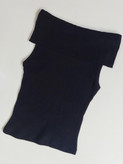 کراپ یقه قایقی (آف شولدر) آستین حلقه ای - Boat-neck (off-shoulder) crop with ring sleeves