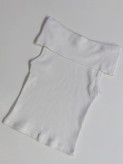 کراپ یقه قایقی (آف شولدر) آستین حلقه ای - Boat-neck (off-shoulder) crop with ring sleeves