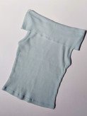 کراپ یقه قایقی (آف شولدر) آستین حلقه ای - Boat-neck (off-shoulder) crop with ring sleeves
