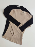 کراپ آستین بلند یقه گرد قد ۶۰ - Long-sleeve crew-neck crop , length 60 cm