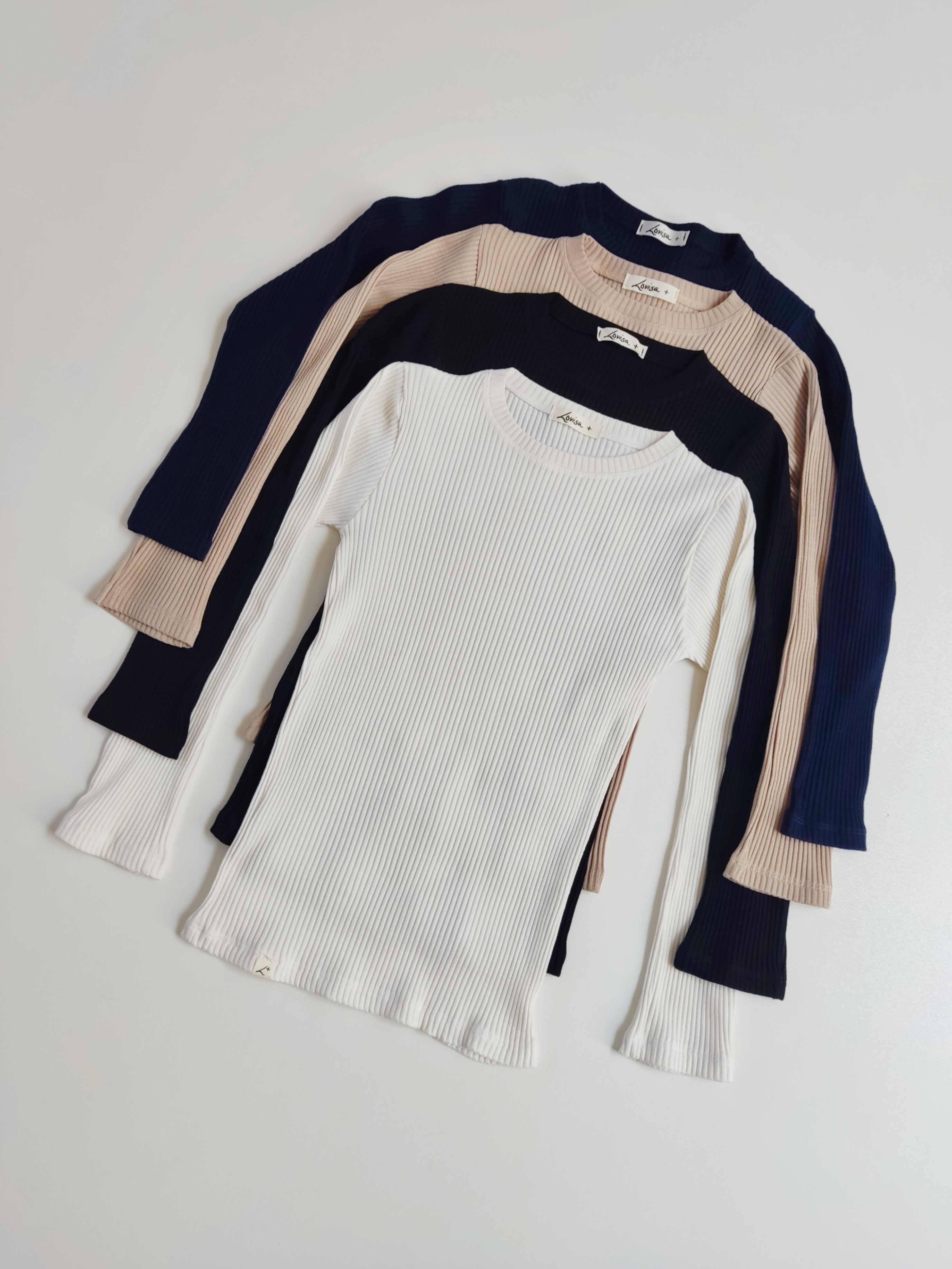کراپ آستین بلند یقه گرد قد ۶۰ - Long-sleeve crew-neck crop , length 60 cm