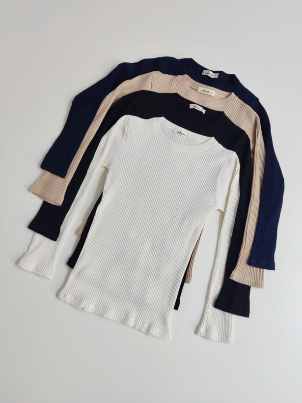 کراپ آستین بلند یقه گرد قد ۶۰ - Long-sleeve crew-neck crop , length 60 cm