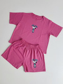 ست کراپ تیشرت باکسی و شلوارک ـ Boxy crop T-shirt and shorts set