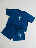 ست کراپ تیشرت باکسی و شلوارک ـ Boxy crop T-shirt and shorts set