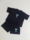 ست کراپ تیشرت باکسی و شلوارک ـ Boxy crop T-shirt and shorts set