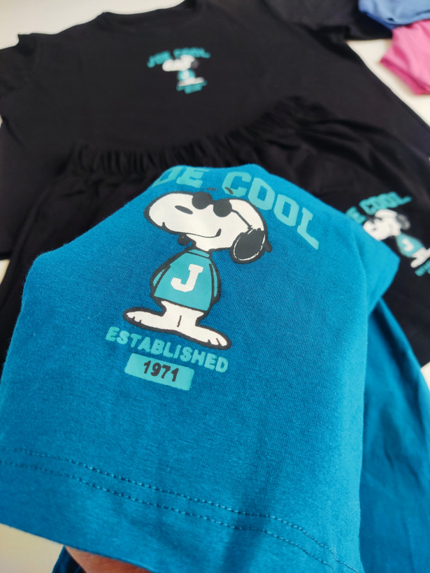 ست کراپ تیشرت باکسی و شلوارک ـ Boxy crop T-shirt and shorts set