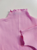 کراپ تیشرت یقه ایستاده ژور دوزی - Mock neck crop T-shirt